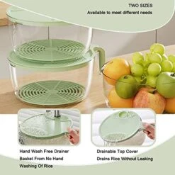 FEMUN Vegetable Washer，Fruit Washer，Salad Spinner，Salad Spinners Best Rated，Salad Spinner Large，Lettuce Spinner，Clear Grip With Cover, Suitable For Vegetables, Fruits, Household, Kitchen. -KitchenAid Shop 51ft9QOWbuL