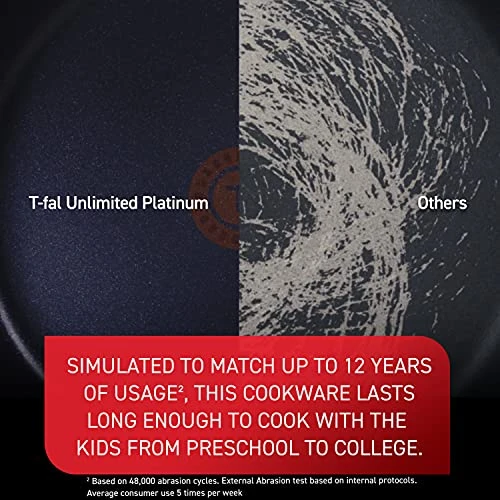 Platinum Nonstick Jumbo Cooker 5 Quart Induction Cookware, Pots And Pans, Dishwasher Safe Slate 4 Platinum Nonstick Jumbo Cooker 5 Quart Induction Cookware, Pots And Pans, Dishwasher Safe Slate - Image 2