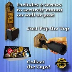 Dilly Dilly Bottle Opener And Cap Catcher. Handcrafted By A Vet. Made Of Solid Pine, Rustic Cast Iron Bottle Opener And Sturdy Mini Galvanized Bucket. Great Gift! (for Your Beer Or. Dad Or Mom!) -KitchenAid Shop 51g0I2Q2GmL