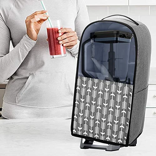Visible Blender Dust Cover Compatible With Ninja Foodi Blender, Small Appliance Cover With Pockets And Top Handle, Gray With Arrow (Cover Only, Patent Pending) 6 Visible Blender Dust Cover Compatible With Ninja Foodi Blender, Small Appliance Cover With Pockets And Top Handle, Gray With Arrow (Cover Only, Patent Pending) - Image 4