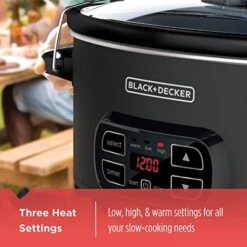Black & Decker 7-Quart Digital Slow Cooker With Chalkboard Surface, Slate, SCD4007 -KitchenAid Shop 51g859ekH2L