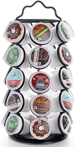 Coffee Pod Holder With 360 Degrees Rotating Carousel Stand - K Cup Pods Organizer For 35 Coffee K Pods - Coffee Storage Display Rack For Kitchen, Countertop And Coffee Bar Station (35 Pods | Black) -KitchenAid Shop 51g9ZlsTv5L. AC