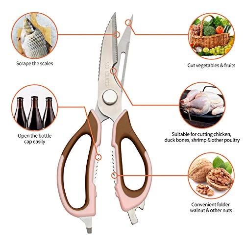 Left Handed Kitchen Scissors For General Use Woman Kitchen Accessories Shears Heavy Duty Cooking Shears Left Handed Black Scissors Adults Sharp Utility Siccors For Food 4 Left Handed Kitchen Scissors For General Use Woman Kitchen Accessories Shears Heavy Duty Cooking Shears Left Handed Black Scissors Adults Sharp Utility Siccors For Food - Image 2