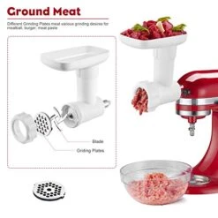 Eat Grinder Attachment,Food Grinder Kitchen Aid Meat Grinder Attachment For Kitchenaid Stand Mixer With 2 Sausage Stuffer Tubes,2 Grind Plates,2 Grinding Blades,by InnoMoon -KitchenAid Shop 51gCp9PCOuL