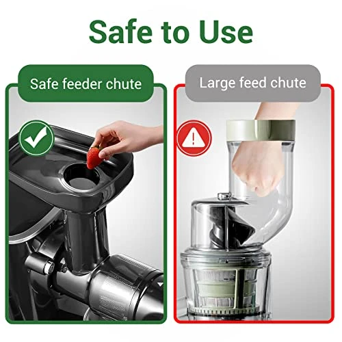 Juicer Machines,AMZCHEF Slow Masticating Juicer Extractor, Cold Press Juicer With Two Speed Modes, Travel Bottle(500ML),LED Display, Easy To Clean Brush & Quiet Motor For Vegetables&Fruits,Gray 6 Juicer Machines,AMZCHEF Slow Masticating Juicer Extractor, Cold Press Juicer With Two Speed Modes, Travel Bottle(500ML),LED Display, Easy To Clean Brush & Quiet Motor For Vegetables&Fruits,Gray - Image 4