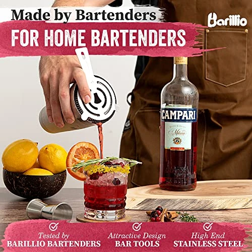 Ston Shaker Cocktail Shaker Set | Professional Bartender Kit With Weighted Martini Mixer, Hawthorne Strainer, Jigger, Mojito Muddler, Mixing Spoon & 2 Liquor Pourers…… 5 Ston Shaker Cocktail Shaker Set | Professional Bartender Kit With Weighted Martini Mixer, Hawthorne Strainer, Jigger, Mojito Muddler, Mixing Spoon & 2 Liquor Pourers…… - Image 3