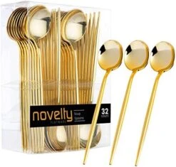 Novelty Modern Flatware, Cutlery, Disposable Plastic Dinner Forks Luxury Gold 64 Count 17 Novelty Modern Flatware, Cutlery, Disposable Plastic Dinner Forks Luxury Gold 64 Count -KitchenAid Shop 51gMi6AG6GL. AC