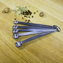 Measuring Spoons Set, 1/3 Tsp, 1/4 Tsp, 3/16 Tsp, 1/8 Tsp, 1/16 Tsp, Mini Measuring Spoon For Baking, Tablespoon For Dry Or Liquid Ingredients, Fits In Spice Jar, Set Of 5 -KitchenAid Shop 51gZIVFQbhS