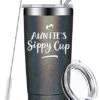 Gifts For Aunt - Best Aunt Ever Gifts - Auntie Gifts From Niece, Nephew - Funny Birthday Christmas Gifts For Auntie, New Aunt, First Time Aunt - Vacuum Insulated Tumbler Cup -KitchenAid Shop 51gdeJml2uL