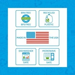 E-PLAY Made In USA 8pk Toddler Feeding Utensils Spoon And Fork Set | Made From BPA Free Eco Friendly Recycled Milk Jugs - Virtually Indestructible | Dishwasher Safe | Aqua Asst | Without Case -KitchenAid Shop 51ghF6vFeEL