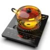 Portable Electric Cooktop 1800W, Cooksir 110V Countertop Single Burner With Child Safety Lock, Plug In Electric Hot Plate For Cooking, Electric Stove With Timer, Residual Heat Indicator, Sensor Touch