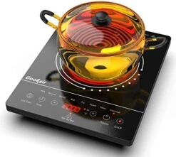 Portable Electric Cooktop 1800W, Cooksir 110V Countertop Single Burner With Child Safety Lock, Plug In Electric Hot Plate For Cooking, Electric Stove With Timer, Residual Heat Indicator, Sensor Touch -KitchenAid Shop 51gjMH5DcCL. AC