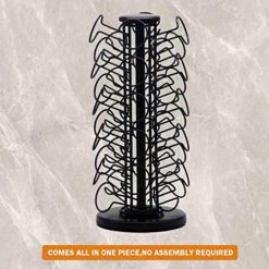 Up Holders,K Cup Carousel With Heavy Duty Revolving Base,Coffee Pod Holder Carousel, Comes All In 1 Piece, Zero Assembly Required, Holds 40 K Cups, Matte Black. K Cups NOT Included -KitchenAid Shop 51gkYot7qwL