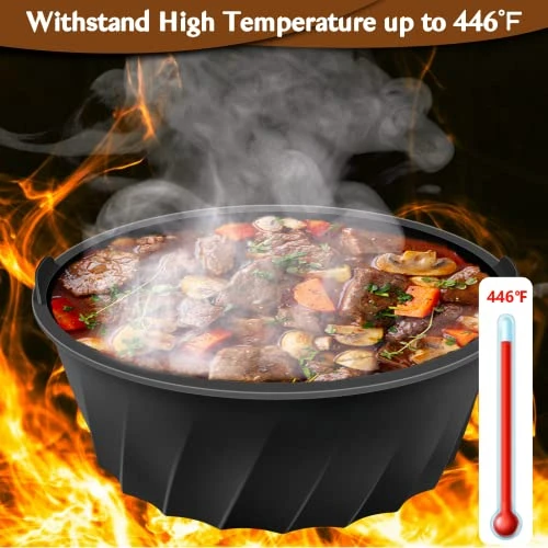 Silicone Slow Cooker Liners, Silicone Crockpot Liner For 6 Quart Oval Slow Cookers, Reusable Crock Pot Liners Silicone Leakproof BPA Free Heat Resistant Dishwasher Safe 5 Silicone Slow Cooker Liners, Silicone Crockpot Liner For 6 Quart Oval Slow Cookers, Reusable Crock Pot Liners Silicone Leakproof BPA Free Heat Resistant Dishwasher Safe - Image 3