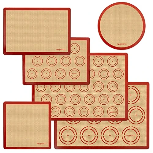 Silicone Baking Mat Set Of 6, Easy Clean & Non-Stick Food Grade Reusable Baking Mat, Silicon Baking Mats Oven Liner Sheet, Round & Square Cake Mat, Pastry Board Rolling Dough Mats For Macaron Cookie 3 Silicone Baking Mat Set Of 6, Easy Clean & Non-Stick Food Grade Reusable Baking Mat, Silicon Baking Mats Oven Liner Sheet, Round & Square Cake Mat, Pastry Board Rolling Dough Mats For Macaron Cookie