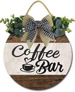 Good Coffee Good Day Coffee Bar Sign Rustic Decor Farmhouse Wall Decor， Wooden Round Retro Coffee Bar Decor Coffee Lover Coffee Station Decor Home Office Kitchen -KitchenAid Shop 51gsH4IR6ZL. AC
