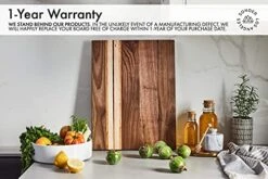 , Large Walnut/Cherry/Maple Wood Cutting Board For Kitchen, Charcuterie Wooden Board, Sorting Compartment, Reversible 17x13x1.1 In (Gift Box Included) -KitchenAid Shop 51h2ETuJjnS