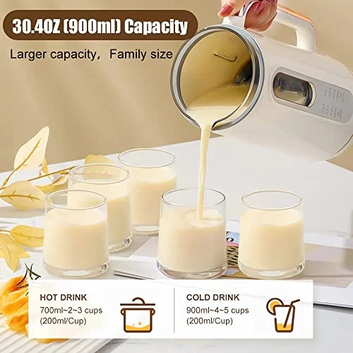2023 Swagon 6-in-1 Multi-Functional Nut Milk Maker Machine 30OZ/900ML,Smart Automatic Cold/Hot Homemade Plant-Based Milk, Oat, Soy, Almond Cow,Soups,Smoothies,Porridges And Dairy Free Beverages Machine,Juicer With Mesh Strainer, Boil Water, BPA Free/Free Filtering/Self Cleaning 5 2023 Swagon 6-in-1 Multi-Functional Nut Milk Maker Machine 30OZ/900ML,Smart Automatic Cold/Hot Homemade Plant-Based Milk, Oat, Soy, Almond Cow,Soups,Smoothies,Porridges And Dairy Free Beverages Machine,Juicer With Mesh Strainer, Boil Water, BPA Free/Free Filtering/Self Cleaning - Image 3