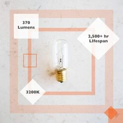 40 Watt Microwave Bulb GE WB36x10003 Incandescent - Warm White Microwave Light - Fits Most GE And Whirlpool Ovens - E17 Intermediate Base Bulb - 40 Watt 130 Volt Appliance Bulb - Pack Of 3 Bulbs -KitchenAid Shop 51h2kXirM0L