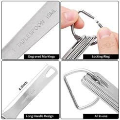 Measuring Cups And Spoons Set Of 15 Pcs, 7 Stainless Steel Stackable Heavy Measuring Cups, 8 Measuring Spoons, Metal Measuring Spoons And Cups For Dry Or Wet Ingredients During Baking. -KitchenAid Shop 51h3MI2XzsL