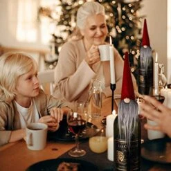 6pcs Christmas Wine Bottle Topper Covers Gnome Hat Wine Bottle Decorations Christmas Party Favors Supplies Gifts (red) -KitchenAid Shop 51h6Wqe5O1L