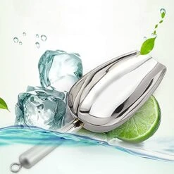 Metal Ice Scoop 6 Ounces, Small Stainless Steel 8.25 Inch Food Scoops For Kitchen Party Bar Wedding, Heavy Duty & Anti Rust, Superb Mirror Polish Surface, Easy Clean & Dishwasher Safe. By Kenbutsu. -KitchenAid Shop 51h8HSgosqS