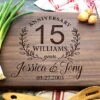 Anniversary Gifts, Personalized Cutting Boards For Wedding Gift, Bridal Shower, Engagement, Housewarming Gift, Gift For Parents, Couple Or Bride And Groom, Custom Any Years Wooden Engraving Decoration -KitchenAid Shop 51h9sROSD9L
