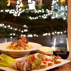 I Love To Wrap Both My HANDS Around It And SWALLOW Funny Wine Glass Gift For Women - Perfect For Bachelorette Parties, Gag Gift For Women, Gift Idea For Her, 17 Oz Stemless Wine Glasses -KitchenAid Shop 51hEWP3JjoL