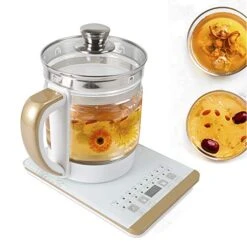 Lectric Kettle Health Pot Multifunction Tea Maker And Kettle 2 Liter Health-Care Decoction Pot Rose Gold Herbal Tea Porridge 800W 110V -KitchenAid Shop 51hM0iogayL