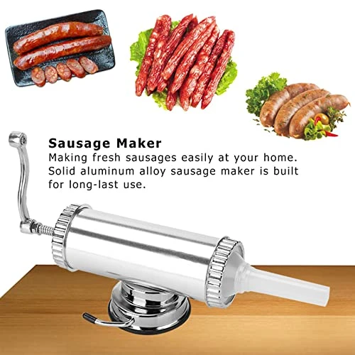 2 LBS Sausage Stuffer With Suction Base Homemade Sausage Filler Sausage Syringe Aluminum Manual Sausage Maker 5 2 LBS Sausage Stuffer With Suction Base Homemade Sausage Filler Sausage Syringe Aluminum Manual Sausage Maker - Image 3