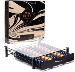 Nespresso Vertuo Capsules Holder - Drawer Tray For 45 Vertuoline & Bartesian Capsules - Tempered Glass - Capsule Storage - Designed For Nespresso Accessories - Pods Organizer - Peak Coffee -KitchenAid Shop 51hTIWUbOML. AC