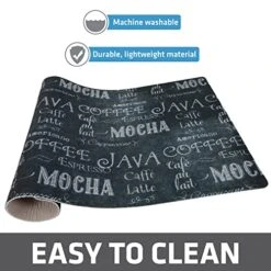 Coffee Maker Mat, (Coffee Station Bar Accessory) Protects Kitchen Countertops From Spills, Stains & Scratches - Absorbent/Waterproof/Machine Washable (USA Made) (12” X 20”) (Java Chalkboard) -KitchenAid Shop 51hTUdR2OQL