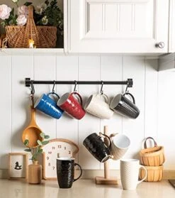 Large Coffee Mugs Set Of 6, 22oz Ceramic Tall Coffee Mugs Set With Textured Geometric Patterns For Latte/Tea/Beer/Hot Cocoa, Dishwasher & Microwave Safe, Black 20 Large Coffee Mugs Set Of 6, 22oz Ceramic Tall Coffee Mugs Set With Textured Geometric Patterns For Latte/Tea/Beer/Hot Cocoa, Dishwasher & Microwave Safe, Black -KitchenAid Shop 51hV54PYyfL