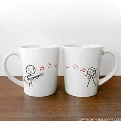 Love Me Tender Couple Coffee Mugs-Girlfriend Gifts Wife Gifts For Birthday Anniversary Valentines Day His Hers Gifts For Couples Guitar Lover Gifts Music Lover Mug For Husband Boyfriend -KitchenAid Shop 51hXVsXbBYL