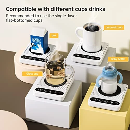 Coffee Mug Warmer, Coffee Warmer For Desk With 6 Temp Settings, 8H Auto Shut Off Coffee Cup Warmer 12H Timer, Smart Coffee Warmer Plate Keeps Hot, Fresh For Coffee, Tea, Milk, Beverage 7 Coffee Mug Warmer, Coffee Warmer For Desk With 6 Temp Settings, 8H Auto Shut Off Coffee Cup Warmer 12H Timer, Smart Coffee Warmer Plate Keeps Hot, Fresh For Coffee, Tea, Milk, Beverage - Image 5