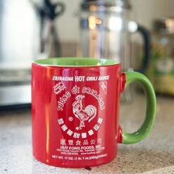 Large Sriracha Hot Sauce Red And Green Ceramic Mug 11 Large Sriracha Hot Sauce Red And Green Ceramic Mug -KitchenAid Shop 51hg2eh4yuL