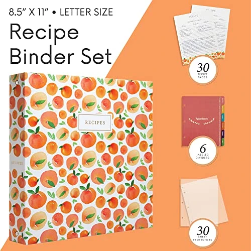 Recipe 3 Ring Binder 8.5x11 | Full-Page With Clear Protective Sleeves To Write In Your Own Recipes And Color Printing Paper For Family Recipes 4 Recipe 3 Ring Binder 8.5x11 | Full-Page With Clear Protective Sleeves To Write In Your Own Recipes And Color Printing Paper For Family Recipes - Image 2