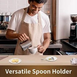 ® 4 Inch Coffee Spoon Rest - Cute Ceramic Coffee Spoon Holder For Counter And Coffee Bar Accessories - Coffee Lovers Gift -KitchenAid Shop 51huSRAlUxL