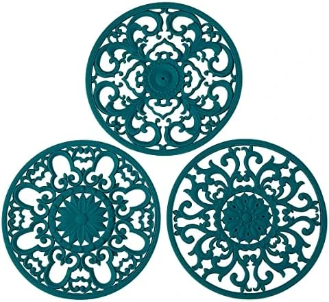 Extra Thick Silicone Trivet Mat For Hot Dishes, Hot Pots And Pans, Pot Holder, Hot Pad To Portect Your Table And Countertop, Kitchen Decor And Accessories,Turquoise,Set Of 3 14 Extra Thick Silicone Trivet Mat For Hot Dishes, Hot Pots And Pans, Pot Holder, Hot Pad To Portect Your Table And Countertop, Kitchen Decor And Accessories,Turquoise,Set Of 3 - Image 12