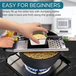 Spaetzle Maker And Spider Strainer Set, Stainless Steel German Egg Noodle Dumpling Maker With Rubber Grip Handle & Safety Pusher KP002 By CHIVIOR -KitchenAid Shop 51iAOYSqZUL