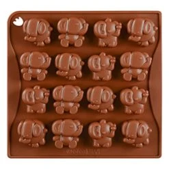 Cute Elephant Silicone Chocolate Mold Fudge Mold Candy Mold Ice Cube Tray,1-Pack