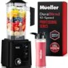 Ueller DuraBlend, 10-Speed 3.0hp Professional Series Blender - Pulse Mode And Ice Crushing Powerful Motor, Smoothie Blender, 74 Oz, 6 Stainless Steel Blades, Blend, Chop, Grind, With Smoothie Bottle -KitchenAid Shop 51iE1VslbWL