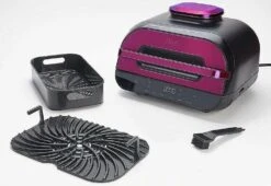 Ninja FG551/BG550 Foodi Smart XL 6-in-1 Indoor Grill With 4-Quart Air Fryer Roast Bake Dehydrate Broil And Leave-in Thermometer, With Extra Large Capacity, And A Stainless Steel Finish (Renewed), -KitchenAid Shop 51iIj2vqRFL. AC