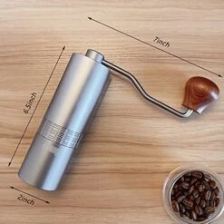 Manual Coffee Grinder,Coffee Bean Grinder,Adjustable Thickness,CNC Stainless Steel Cone Burr,Portable Mill Faster Grinding Efficiency For Office, Home, Camping -KitchenAid Shop 51iOUqdS0KL