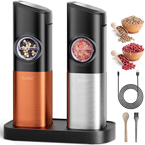 Gravity Electric Salt Or Pepper Grinder, Lynker Stainless Steel Automatic Salt Or Pepper Mill Grinder With Adjustable Coarseness, USB Charging Cable, Led Light, Dustproof Cover And One Hand Operation 9 Gravity Electric Salt Or Pepper Grinder, Lynker Stainless Steel Automatic Salt Or Pepper Mill Grinder With Adjustable Coarseness, USB Charging Cable, Led Light, Dustproof Cover And One Hand Operation - Image 7