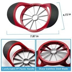Apple Cutter Slicer & Corer Kit, 12-Blade Apple Slicer Cutter, Apple Corer Apple Core Remover For Kitchen, Include 3 Premium Stainless Steel Fruit Forks -KitchenAid Shop 51iRBrpJphL