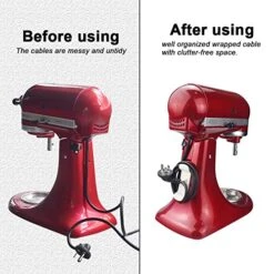 2 Pack Kitchen Mixer Cable Wrap Wire Storage Attachment, Appliance Cord Organizer, Compatible With Kitchenaid Stand Mixer, For Cord Storage, Cord Organizer For Appliances, The Must-have Cable Organizer For The Kitchen -KitchenAid Shop 51iSBbVLcvL