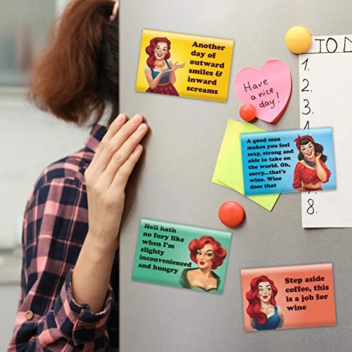 4 Pack Refrigerator Magnets - Funny Fridge Magnet - Perfect Housewarming Gift, Or Gift For Women Friends 4 4 Pack Refrigerator Magnets - Funny Fridge Magnet - Perfect Housewarming Gift, Or Gift For Women Friends - Image 2