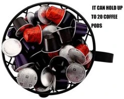 Yesland Coffee Pod Holder, Black Metal Wire Mug Kup Keeper/Coffee Pod Storage, Perfect K Cup Holders And Carousel Holder For Counter Coffee Bar -KitchenAid Shop 51iZiAh1FYL