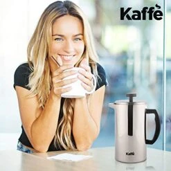 Kaffe E Large French Press Coffee Maker & Camping Coffee Pot - Double-Wall Stainless Steel Tea & Coffee Press With Extra Filter - Perfect Travel & Camping Cookware (6 Cups / 0.8L) -KitchenAid Shop 51ilJeWj32L